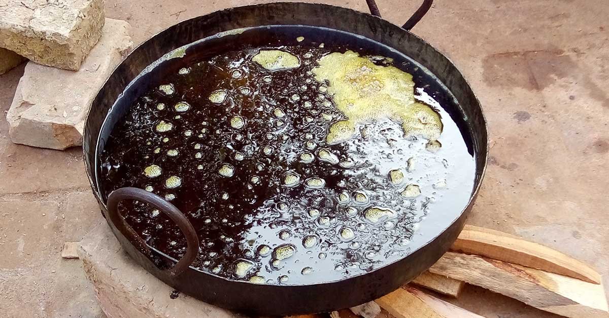 mustard oil for a fish fry