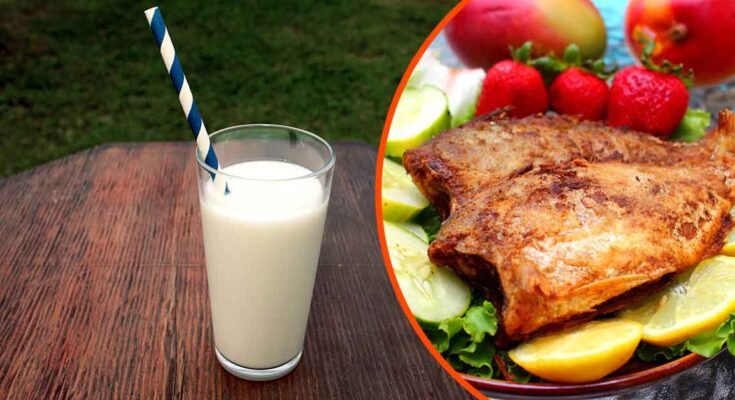 Should you drink milk after eating fish