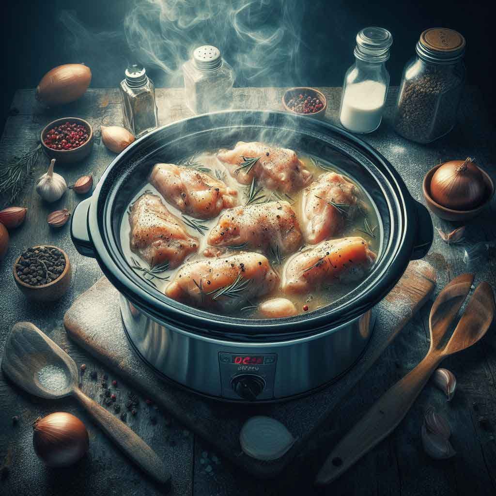 Frozen Chicken in a Crock Pot