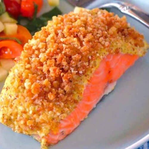 Baked-Spicy-Dijon-and-Parmesan-Crusted-Salmon