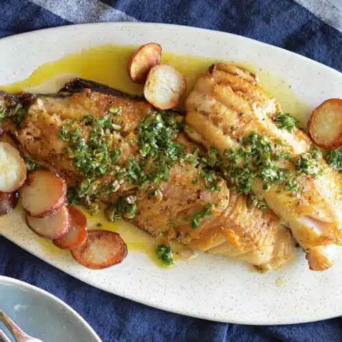 Pan Seared White Fish with Sauce Verte How to Pan-Sear Fish for Restaurant-Quality Crispy Skin
