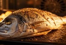 Roasting a fish