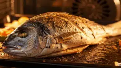 Roasting a fish